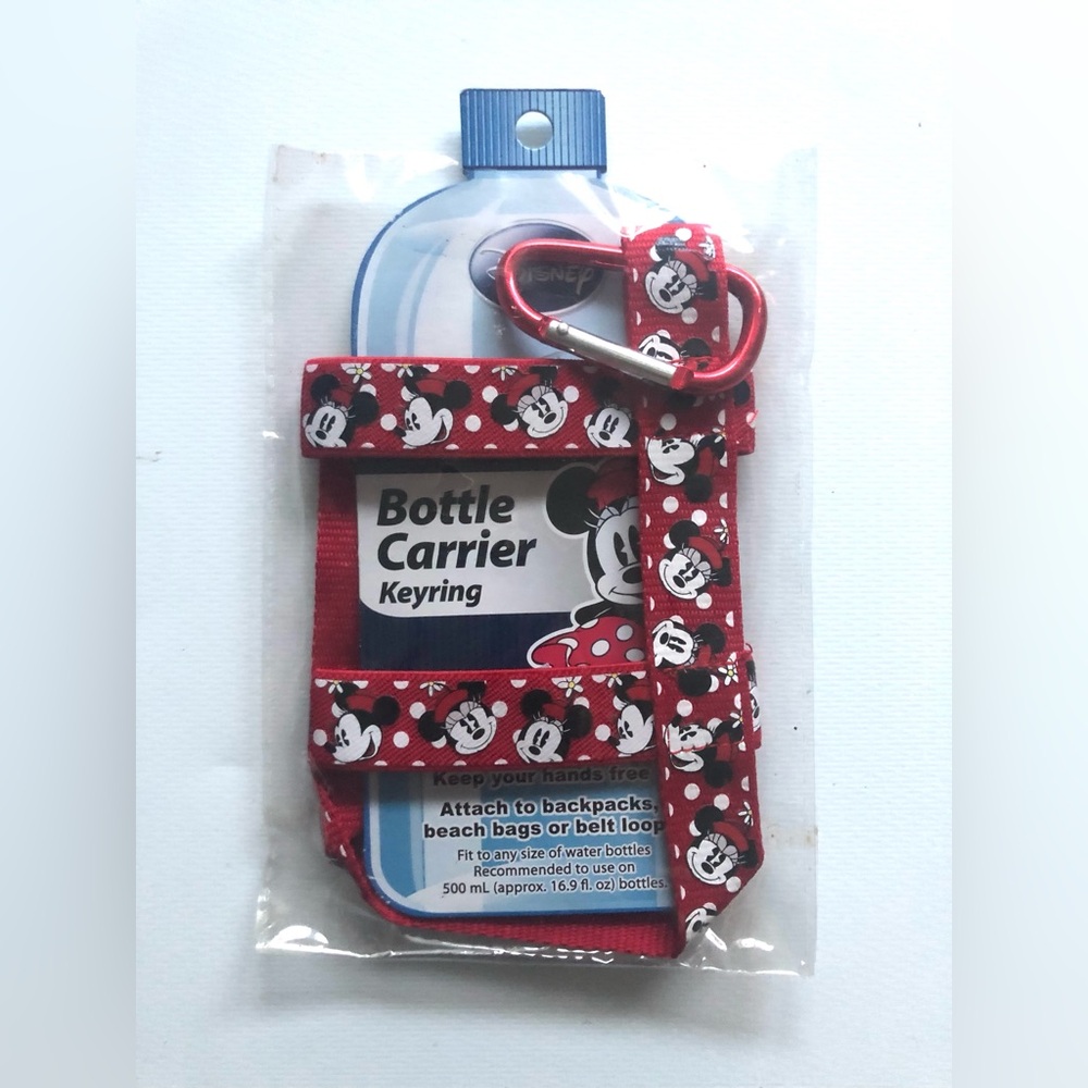 Disney Red Mickey Mouse Polka Dot Keyring water bottle Holder